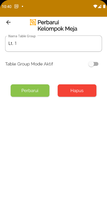 Edit Table Group App